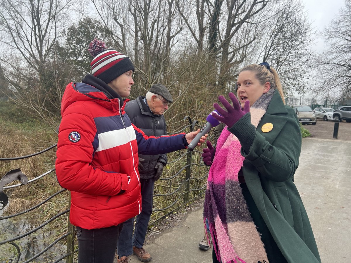 Jennie Westbrook speaking with the media